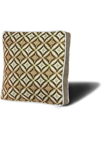 ABERTO DESIGN Stuhlkissen in Grün/ Weiß