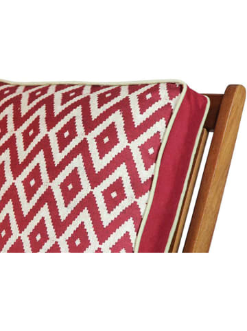 ABERTO DESIGN Kissen in Rot/ Weiß