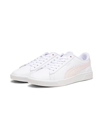 Puma Skórzane sneakersy "Vikky v3" w kolorze biało-jasnoróżowym