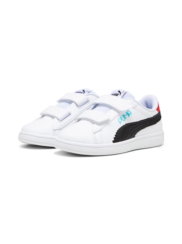 Puma Sneakers "Smash 3.0 L Let's Play" in Weiß/ Schwarz/ Rot