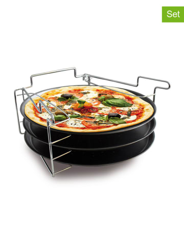 Baumalu 4-delige set: pizzaplaten zwart - Ø 30 cm