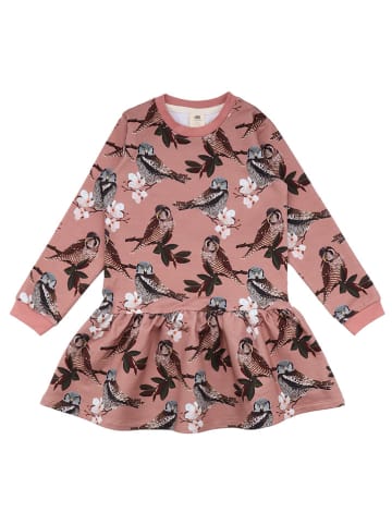 Walkiddy Sukienka dresowa "Owl Friends" w kolorze jasnoróżowym