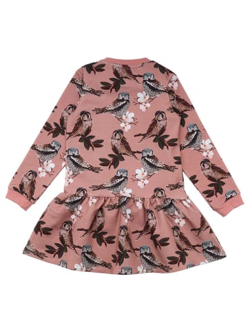 Walkiddy Sukienka dresowa "Owl Friends" w kolorze jasnoróżowym