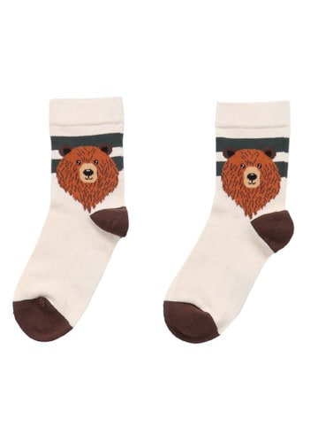 Walkiddy 2er-Set: Socken "Baby Bears" in Braun/ Creme