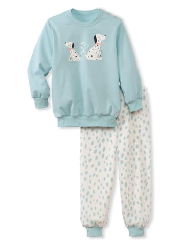 Calida Pyjama in Hellblau/ Weiß