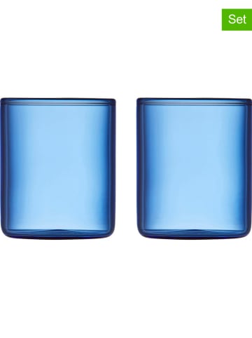 Lyngby Glas 2er-Set: Schnapsglas in Blau - 60 ml