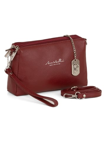 Anna Morellini Leren schoudertas "Idalia" bordeaux - (B)24 x (H)16 x (D)9 cm