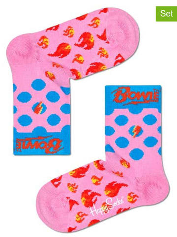 Happy Socks Skarpety (2 pary) w kolorze jasnoróżowym