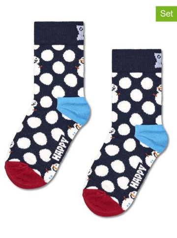 Happy Socks 2-delige set: sokken donkerblauw
