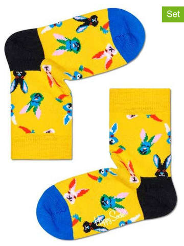 Happy Socks 2-delige set: sokken geel
