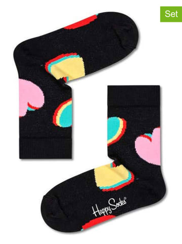 Happy Socks 2er-Set: Socken in Schwarz