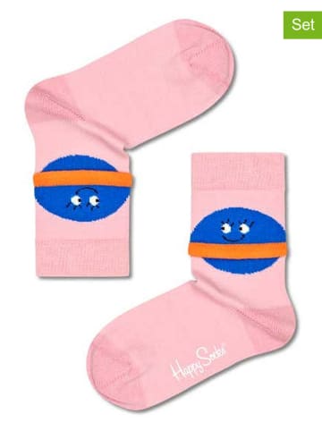 Happy Socks Skarpety (2 pary) w kolorze jasnoróżowym