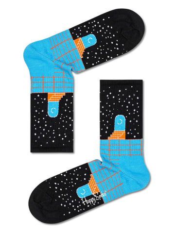 Happy Socks Skarpety w kolorze błękitno-czarnym