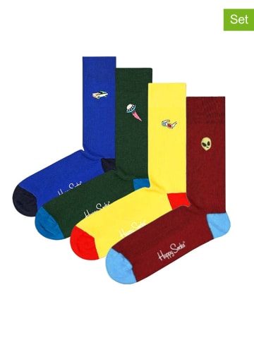Happy Socks 4-delige set: sokken meerkleurig