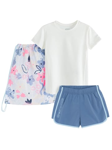 COOL CLUB 3-delige outfit wit/blauw