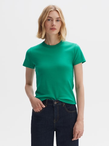 OPUS Koszulka "Samun" w kolorze zielonym