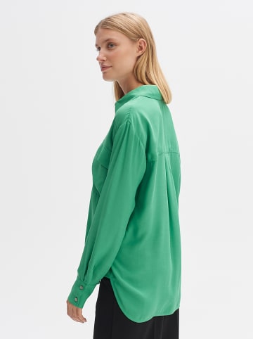 OPUS Bluzka "Folias" w kolorze zielonym