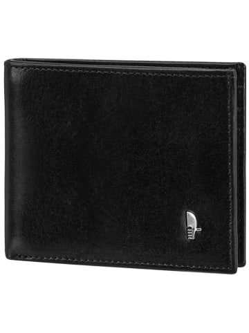 Puccini Skórzany portfel w kolorze czarnym - 12 x 10 x 2 cm