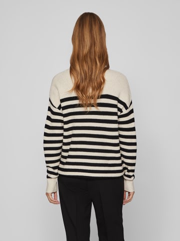 Vila Pullover in Beige/ Schwarz