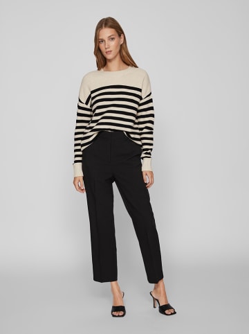 Vila Pullover in Beige/ Schwarz