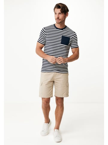Mexx Shirt in wit/ donkerblauw
