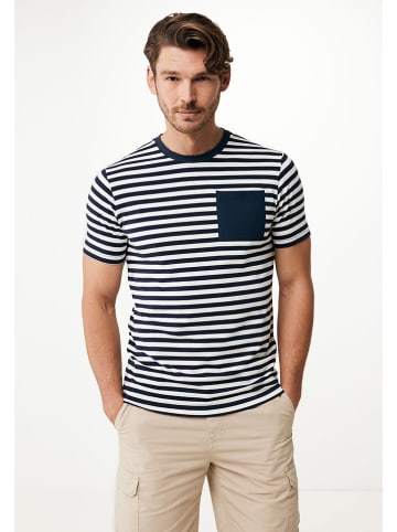 Mexx Shirt in wit/ donkerblauw