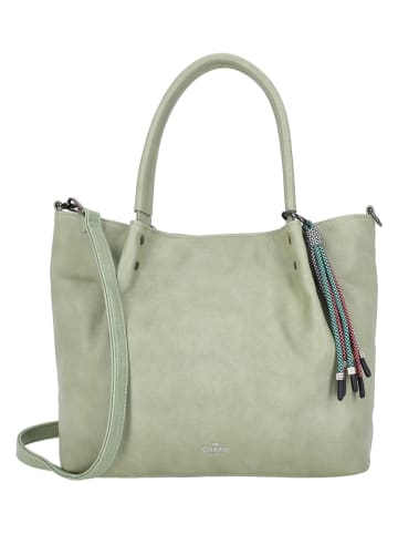 Charm Shopper bag "Tottenham" w kolorze jasnozielonym - 36 x 26 x 12 cm