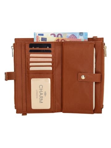 Charm Portemonnee "Birmingham" cognackleurig - (B)18,5 x (H)12 x (D)3 cm