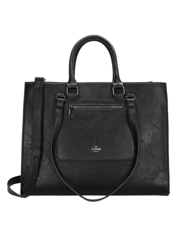Charm Shopper bag "Liberty" w kolorze czarnym - 40 x 31 x 15 cm