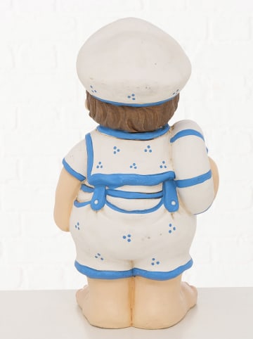Boltze Decoratief figuur "Alexy" wit/lichtblauw - (H)38 cm