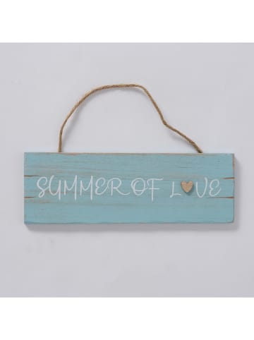 Boltze 2-delige set: bordjes "Summer of Love" turquoise/roze - (B)30 x (H)10 cm