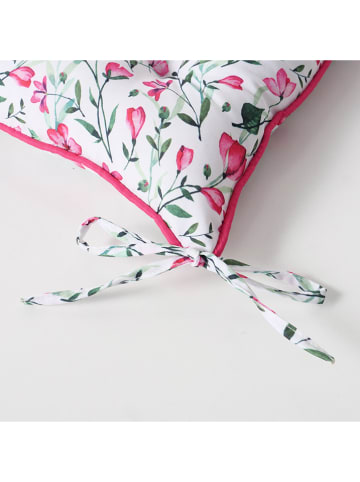 Boltze Poduszka "Lilliana" w kolorze różowo-zielonym do siedzenia - 40 x 40 cm