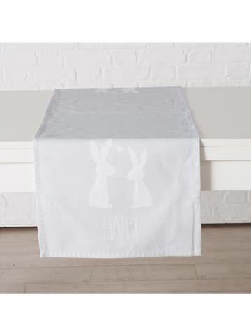 Boltze 2-delige set: tafellopers "Jody" grijs - (L)140 x (B)40 cm