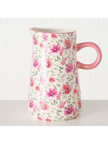 Boltze 2er-Set: Vase "Melina" in Pink/ Weiß - (H)22 x Ø 13 cm