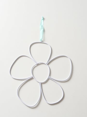 Boltze 2-delige set: decoratieve hangers "Saki" wit