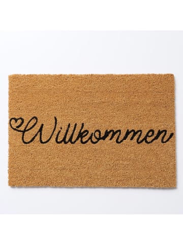 Boltze Fußmatte "Willkommen" in Hellbraun - (L)40 x (B)60 cm