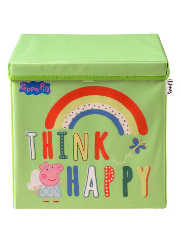 Lifeney Opbergbox "Peppa" groen - (B)33 x (H)33 x (D)33 cm