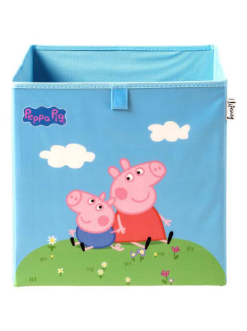 Fackelmann Opbergbox "Peppa" lichtblauw - (B)33 x (H)33 x (D)33 cm