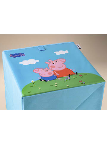 Fackelmann Opbergbox "Peppa" lichtblauw - (B)33 x (H)33 x (D)33 cm
