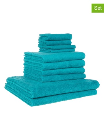 avance 10-delige handdoekenset turquoise