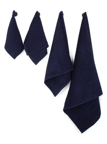 avance 10-delige handdoekenset donkerblauw