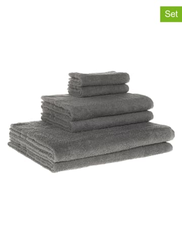 avance 6-delige handdoekenset grijs