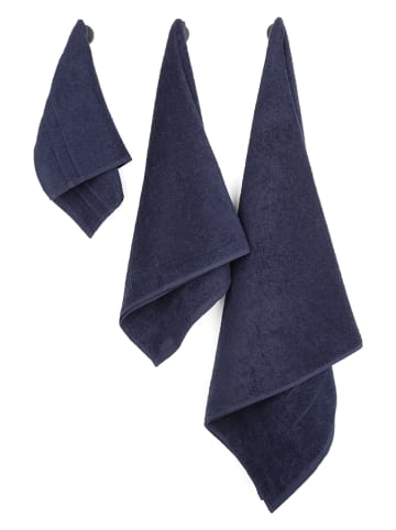 avance 6-delige handdoekenset donkerblauw