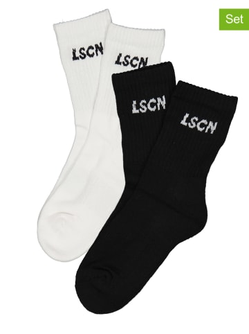 LASCANA 2-delige set: sokken wit/zwart