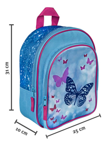 Undercover Rugzak "Fly and Sparkle" blauw - (B)25 x (H)31 x (D)10 cm