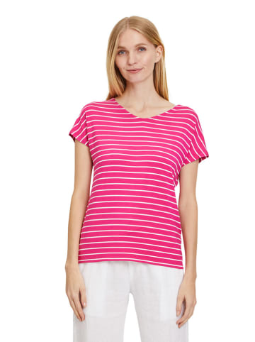 CARTOON Koszulka w kolorze różowo-białym