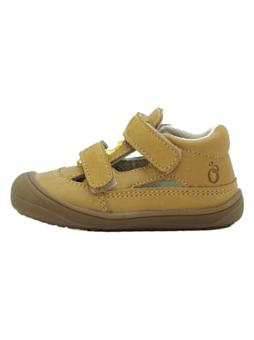 lamino Leren enkelsandalen lichtbruin