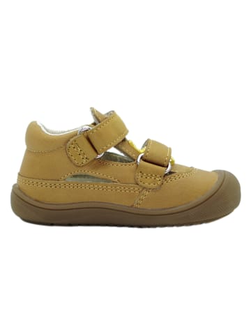 lamino Leren enkelsandalen lichtbruin