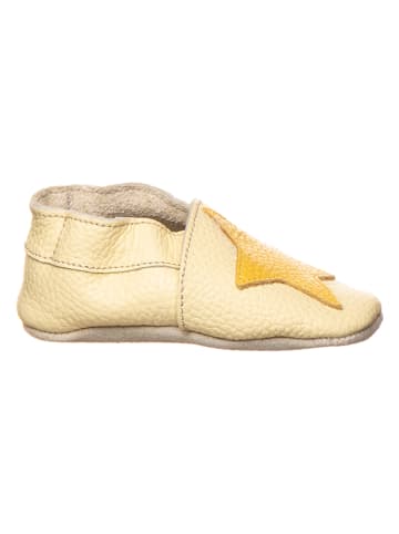 lamino Leren kruipschoenen geel