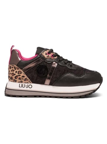Liu Jo Sneakers in Schwarz/ Hellbraun/ Pink